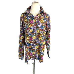 Solemare Maus & Hoffman Shirt XL Floral Button Up Italy Long Sleeve Class Luxury
